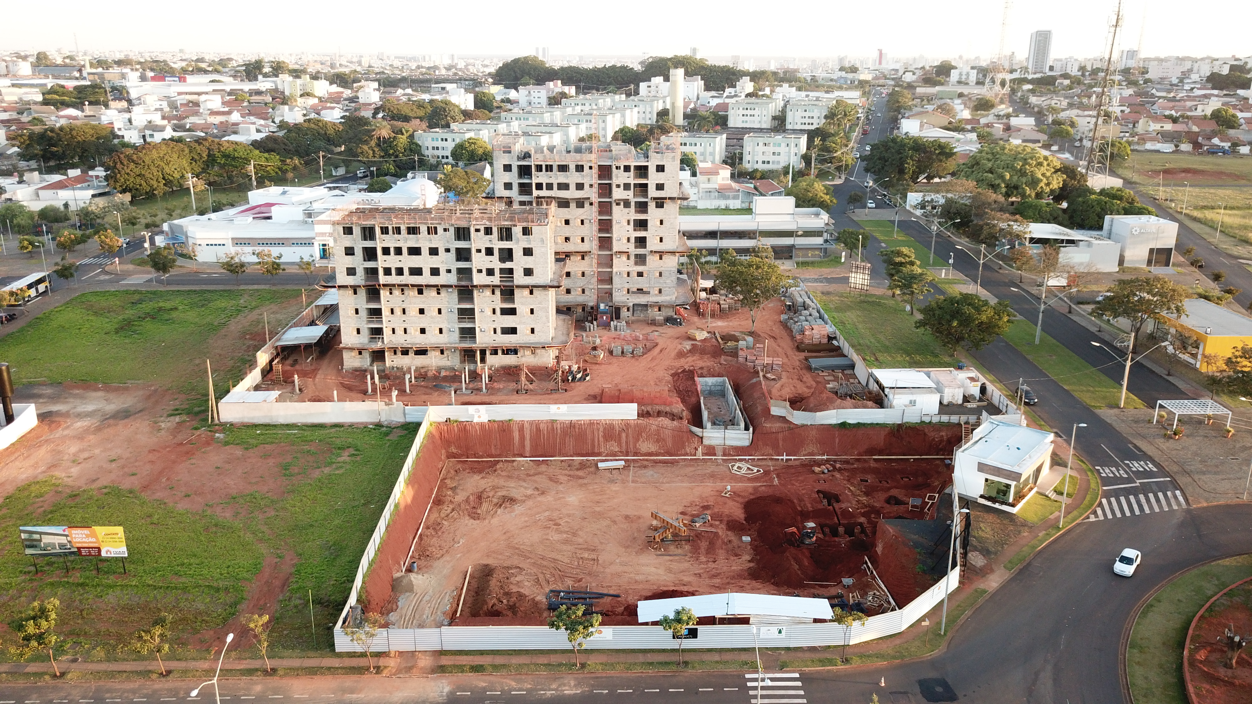 Foto das obras do empreendimento Innovatti Center.