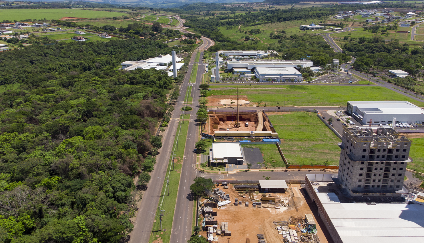 imagem aérea do bairro Granja Marileusa que mostra uma solução de ESG